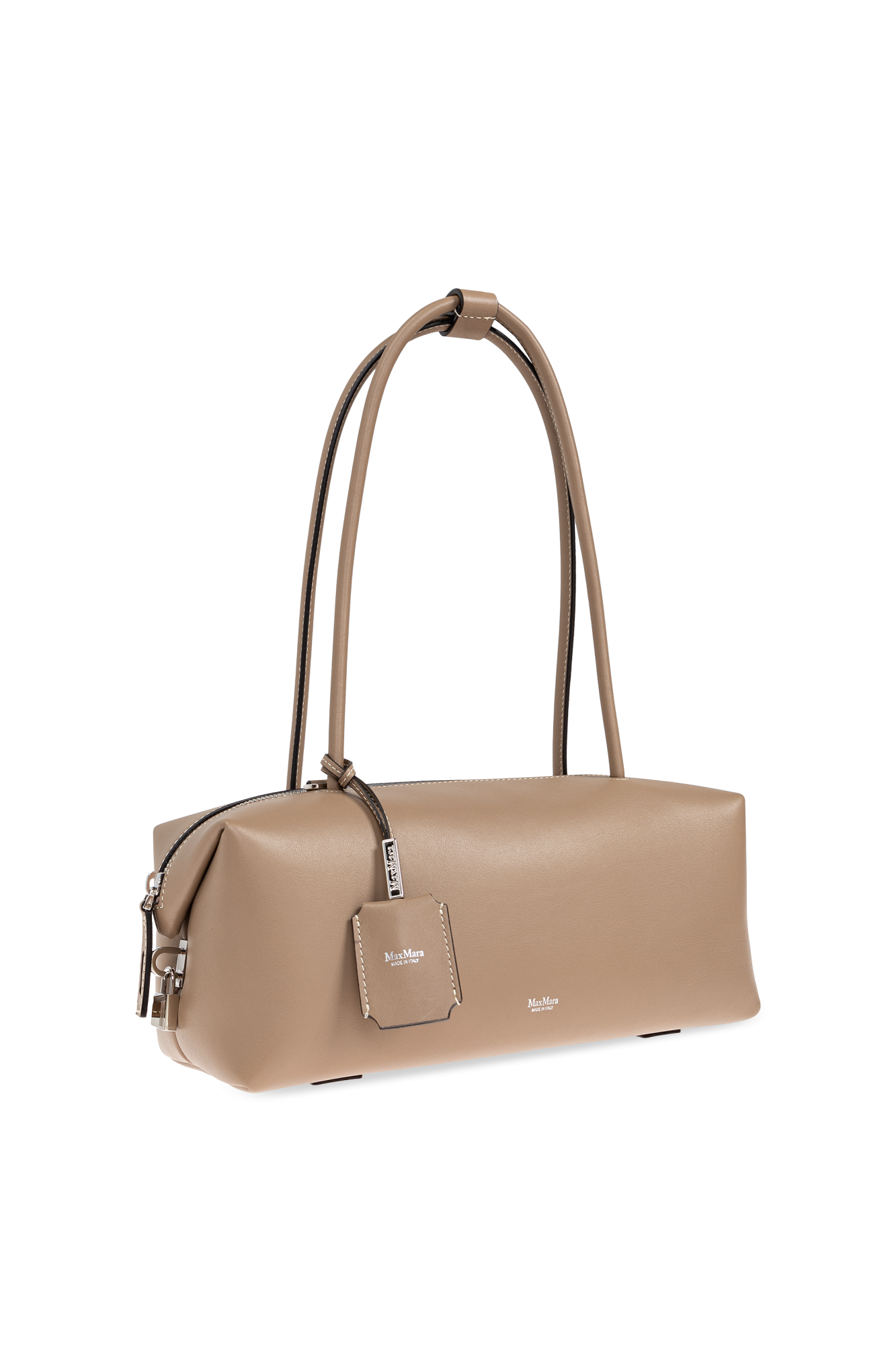 直営♪Max Mara Accessori 天然皮革 トランク HOLDALLSTRING Natural leather bowler bag, black | 